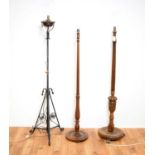 A collection of three 20th Century standard lamps