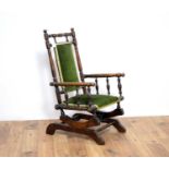 An early 20th Century Aesthetic movement Boston/ American rocker chair