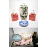 A selection of decorative ceramic and glass wares; and other items