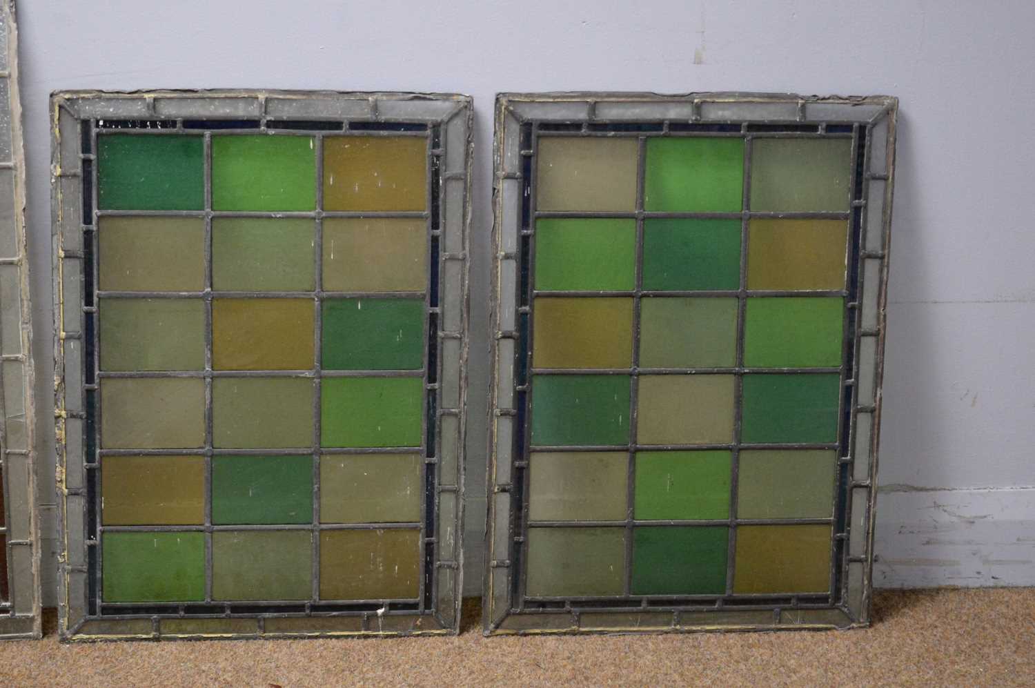 A selection of 19th Century stained leaded glass window panels. - Image 3 of 4