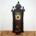 A 19th Century Victorian Vienna regulator wall clock