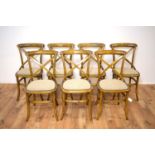 A set of seven bentwood cafe style dining chairs