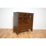 A late 19th Century inlaid mahogany chest of drawers