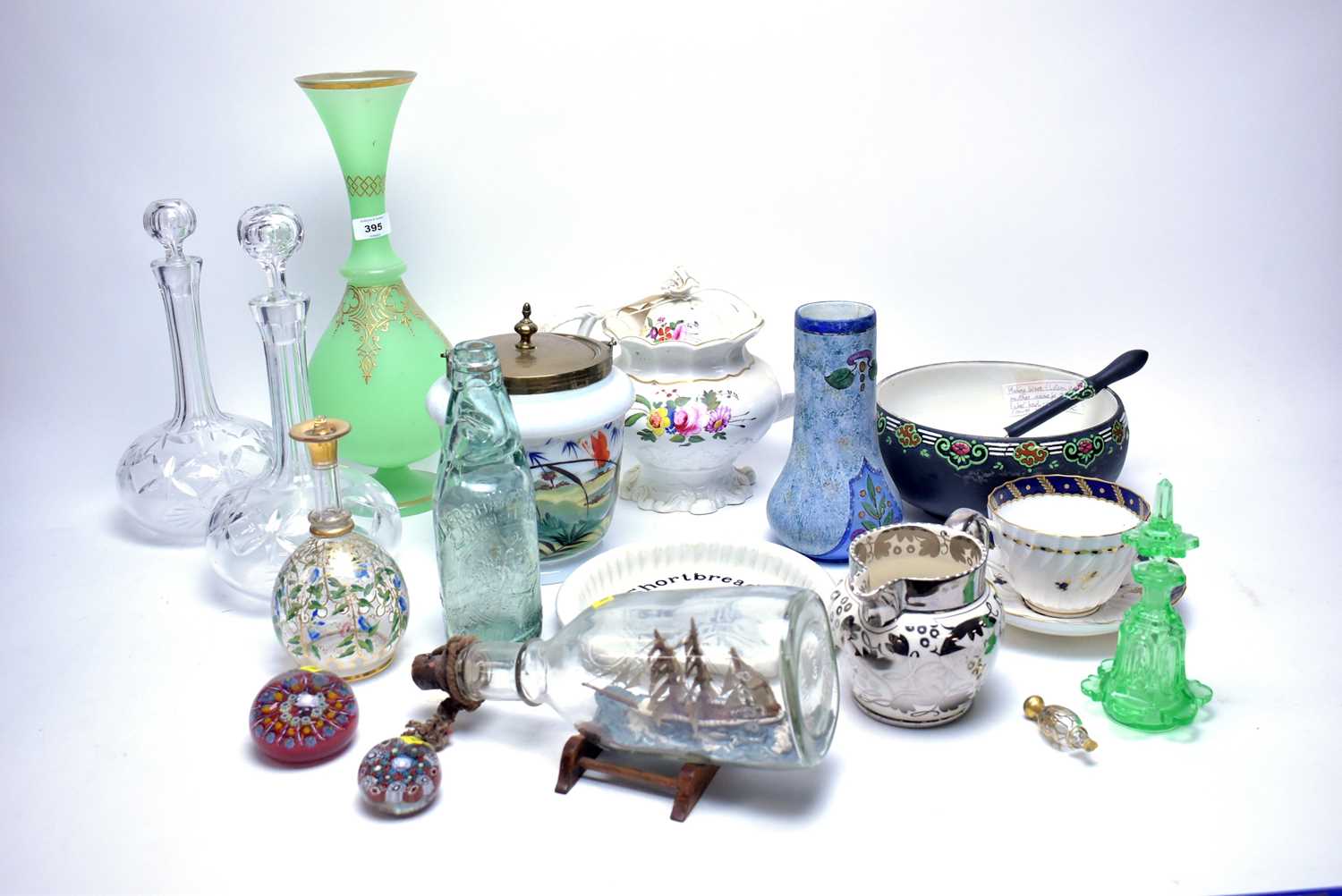 A selection of ceramics and glass ware