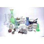 A selection of ceramics and glass ware