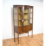 An Edwardian mahogany china display cabinet vitrine