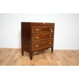 A 19th Century Georgian chest of drawers with inlaid crossbanding