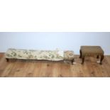 A 19th Century Victorian elongated footstool