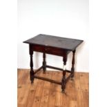 An 18th Century oak side table