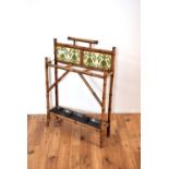 A Victorian bamboo hall stand