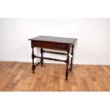 A 19th Century oak and mahogany banded side table