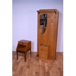 A retro vintage mid 20th Century teak hallstand together with a retro Hippy Heath telephone table