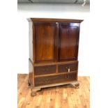 A 19th Century mahogany linen press