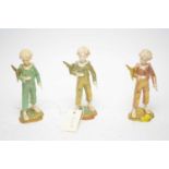 A collection of three Royal Worcester ‘The Parakeet’ figures