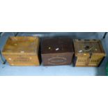 Three various antique boxes