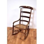 A 20th Century scumble-painted rocking chair