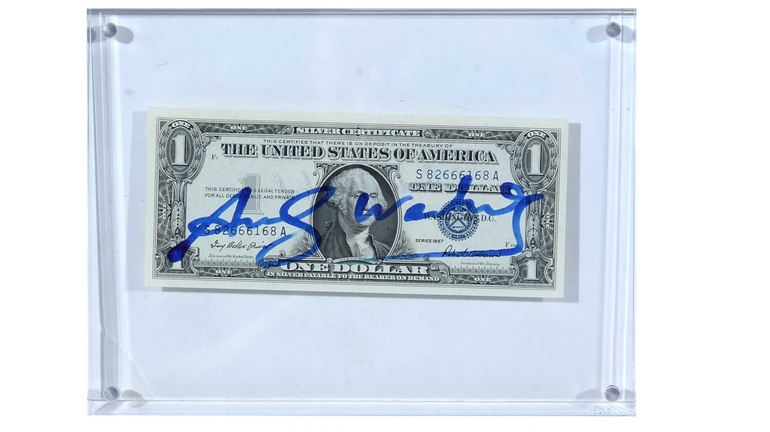 Andy Warhol - Signed One Dollar Bill (George Washington) | pen and ink