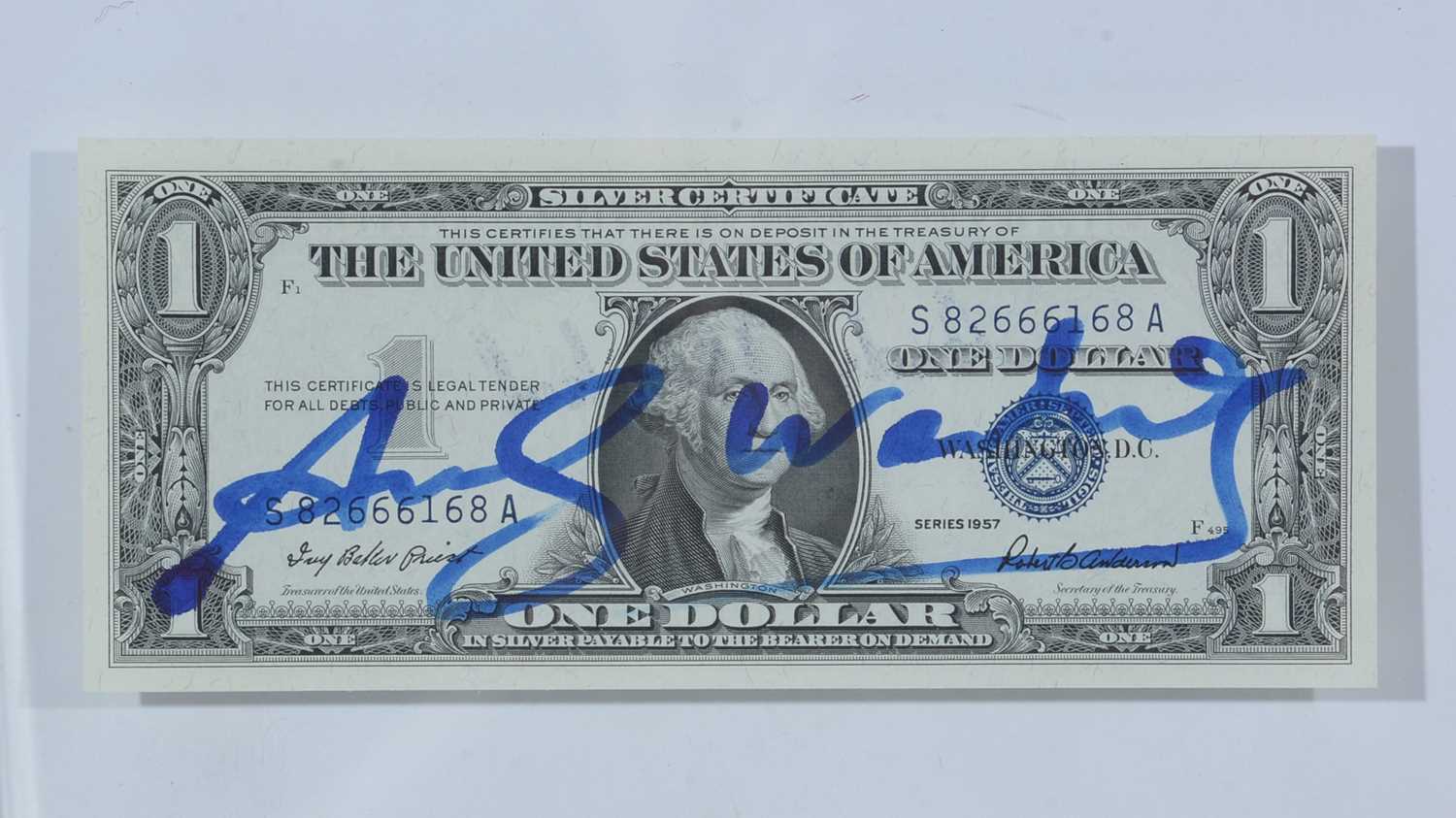 Andy Warhol - Signed One Dollar Bill (George Washington) | pen and ink - Image 3 of 4