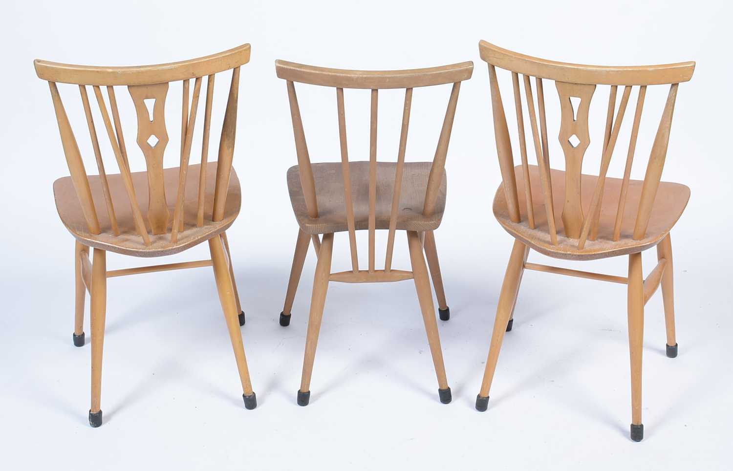 An Ercol 391 'All-Purpose' Windsor chair; and two dining chairs. - Image 9 of 12