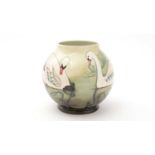 Moorcroft Swan pattern vase