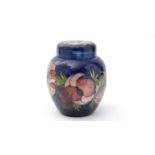 Moorcroft Anemone pattern ginger jar and cover.