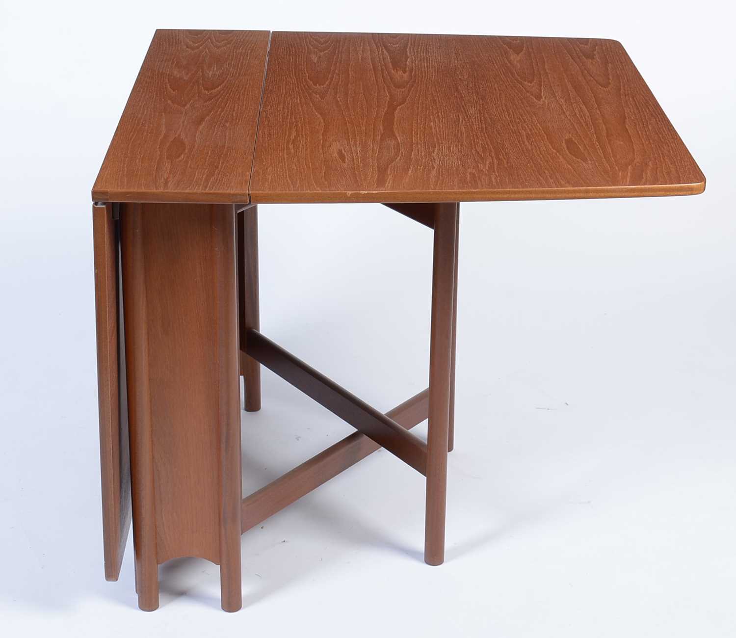 Attributed to G-Plan: teak drop leaf dining table; and four G-Plan dining chairs. - Image 5 of 13