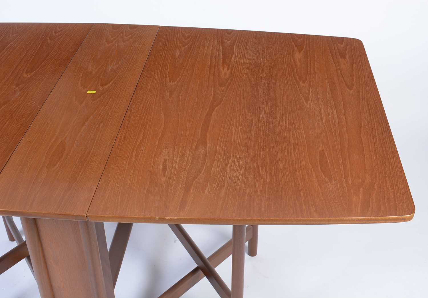 Attributed to G-Plan: teak drop leaf dining table; and four G-Plan dining chairs. - Image 3 of 13