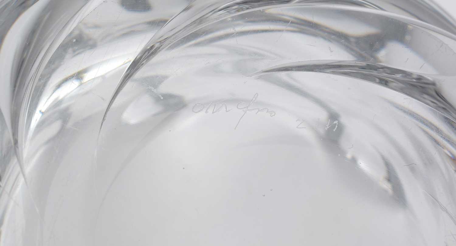 Two Orrefors heavy glass bowls - Image 2 of 9