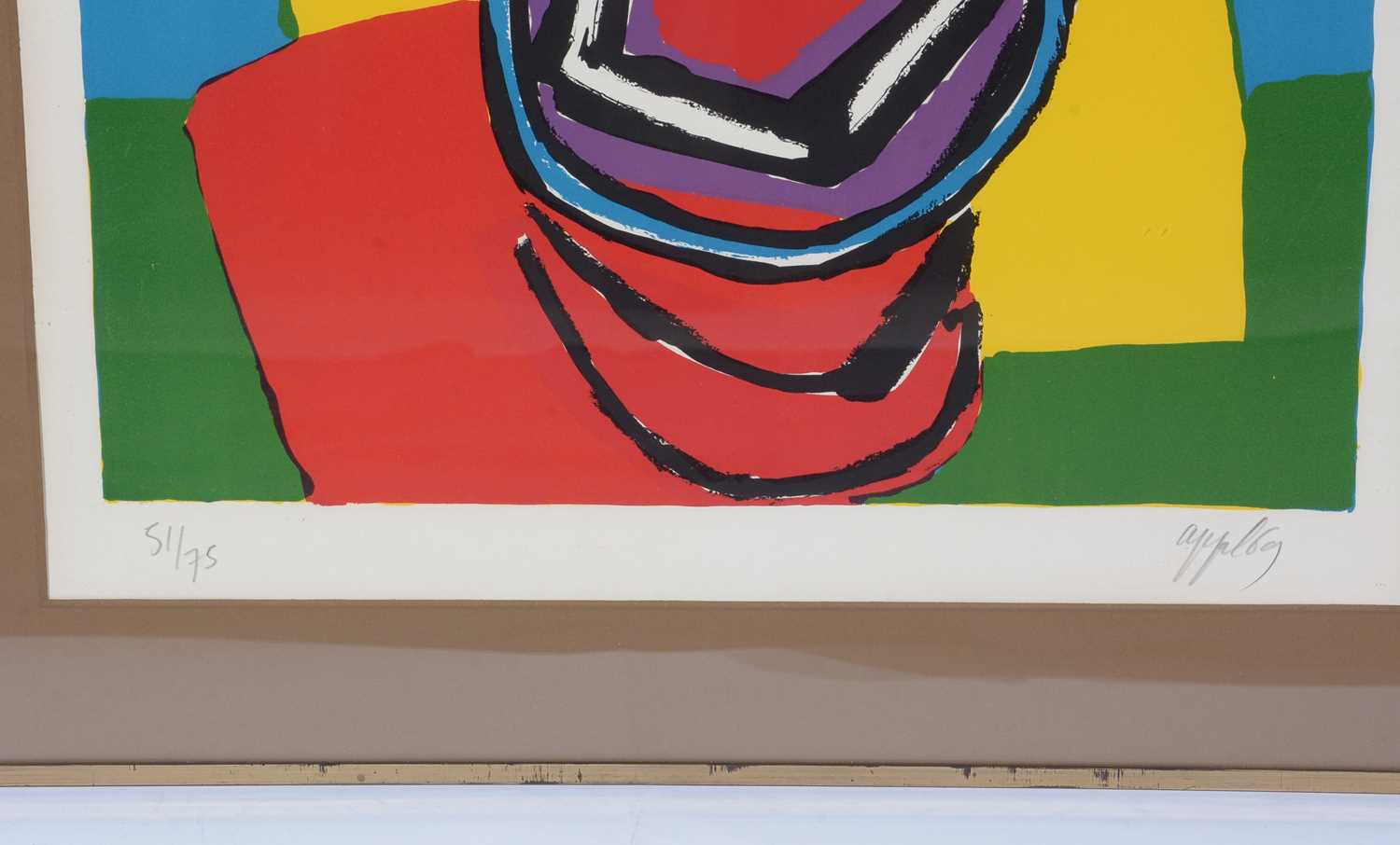 Karel Appel - Personnage | limited edition lithograph - Image 3 of 3