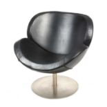 BoConcept 'Shelly' armchair in black leather upholstery
