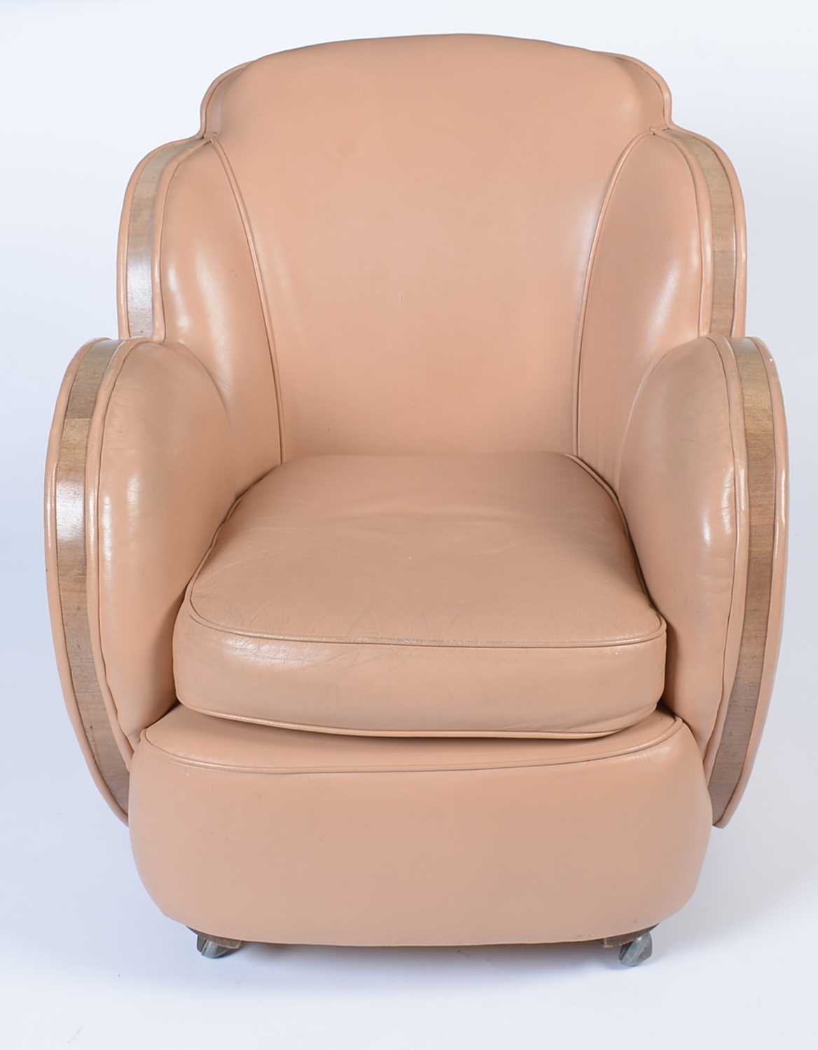 An Art Deco caramel leather 'Cloud' armchair. - Image 2 of 9