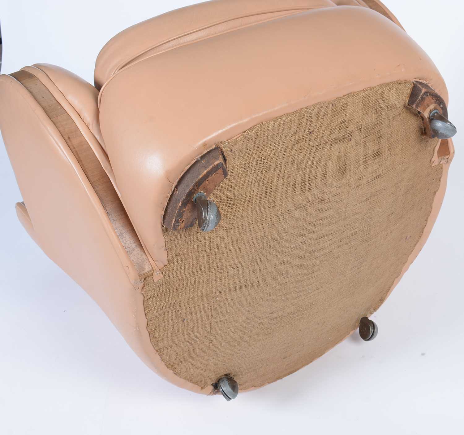 An Art Deco caramel leather 'Cloud' armchair. - Image 3 of 9