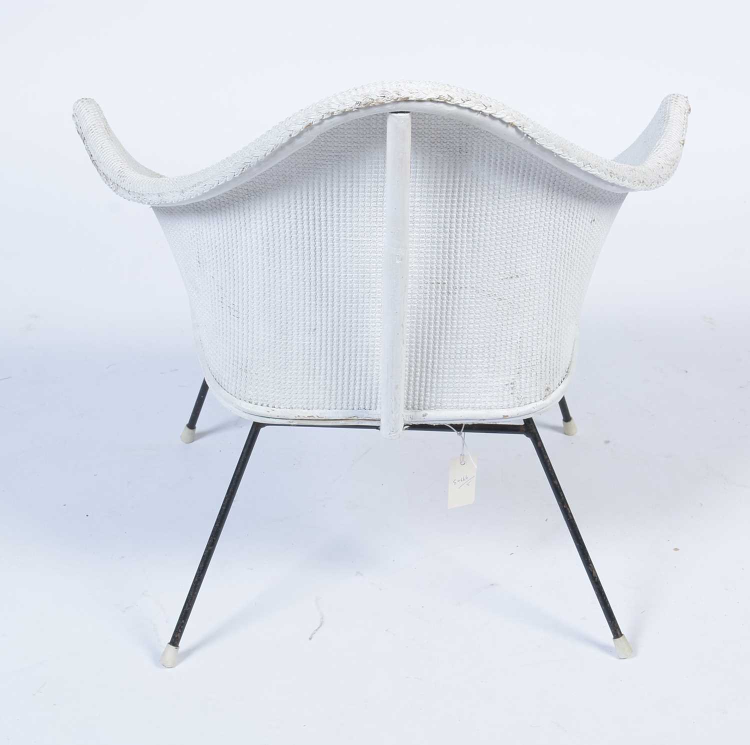 A mid Century loom pattern bedroom chair. - Image 2 of 8