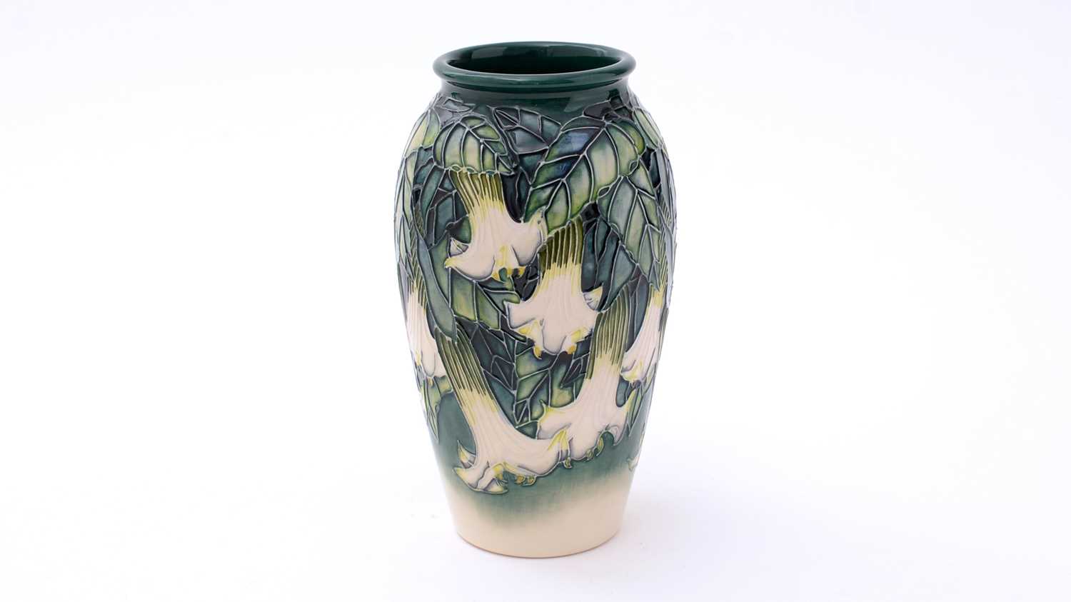 Moorcroft Angel's Trumpets pattern vase