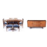 John Herbert for A. Younger Ltd: a mid Century Volnay range dining room suite.