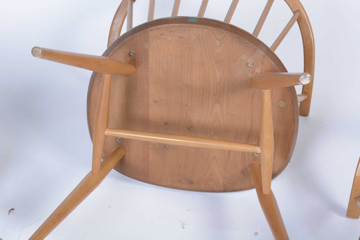 Ercol: a set of four No. 449A Windsor bow-top armchairs. - Image 6 of 12