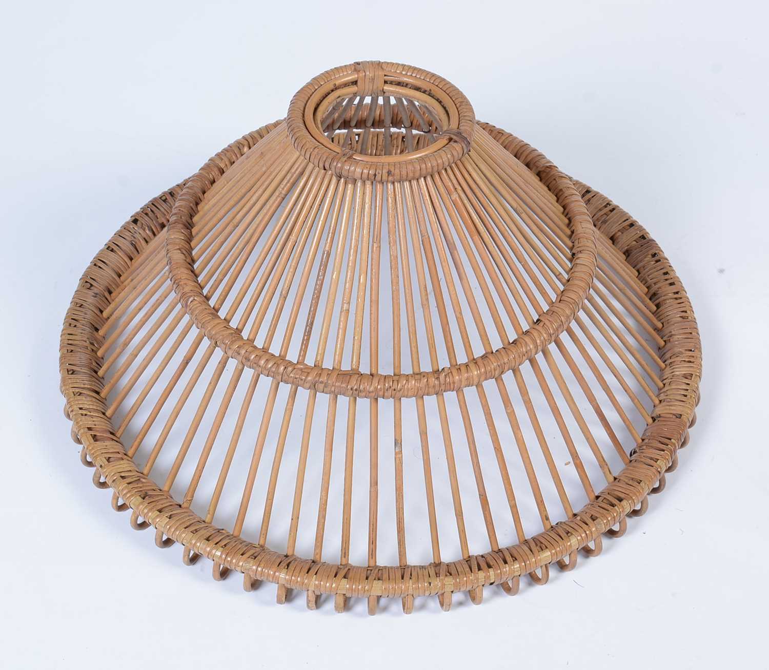 Franco Albini: a mid 20th Century rattan wrought metal coffee table. - Image 6 of 7