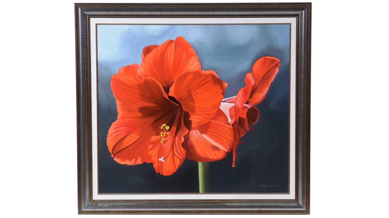 Editha von Clee - Red Amaryllis | oil