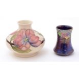 Moorcroft magnolia vase. Small Maling vase