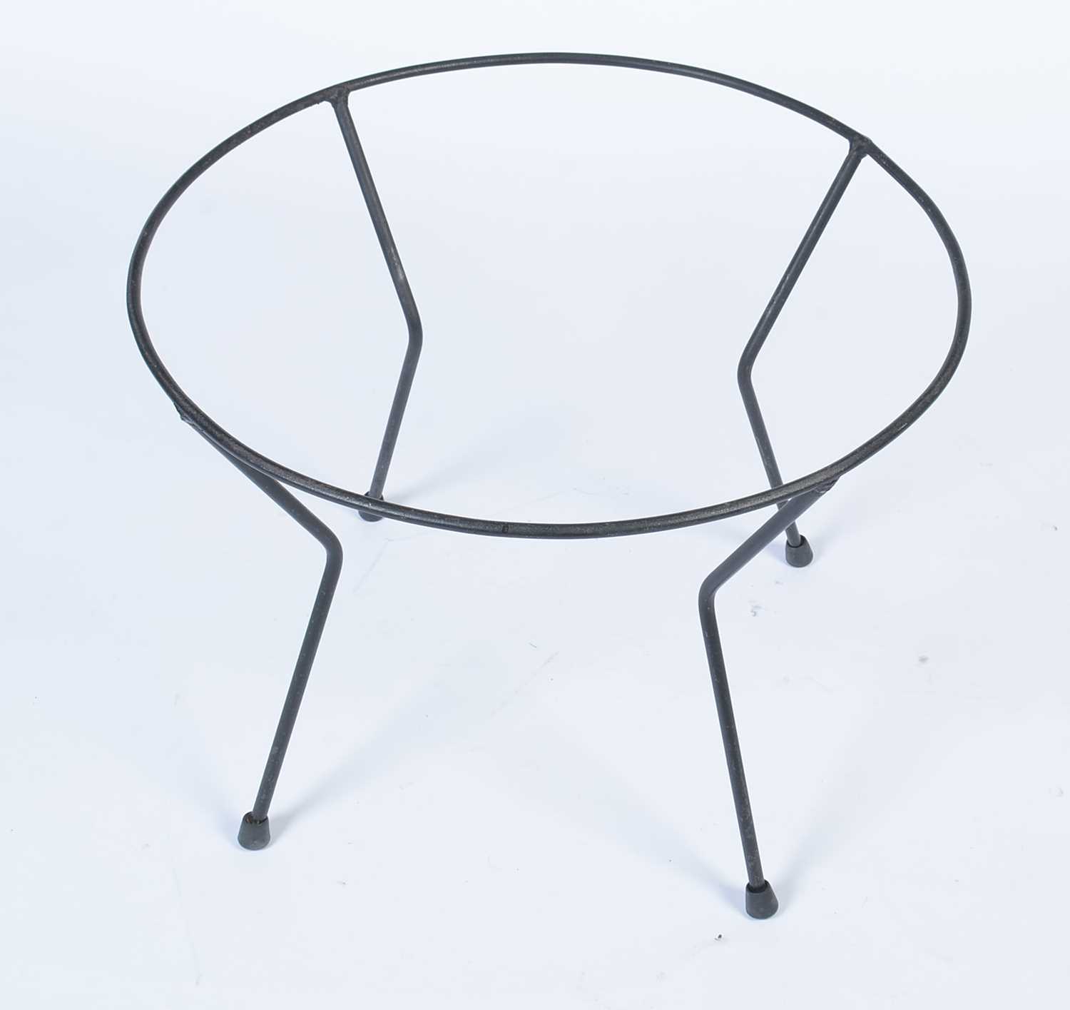 Franco Albini: a mid 20th Century rattan wrought metal coffee table. - Image 3 of 7