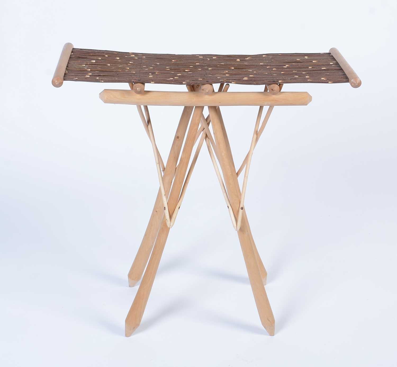 Guy Martin: a wicker and turned oak table. - Image 7 of 7