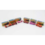 Six Matchbox Superfast diecast vehicles,