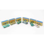 Six Matchbox Series diecast vehicles,