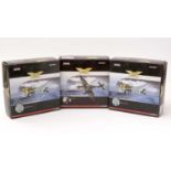 Three limited edition Corgi Aviation Archive 1:72 scale diecast model planes.