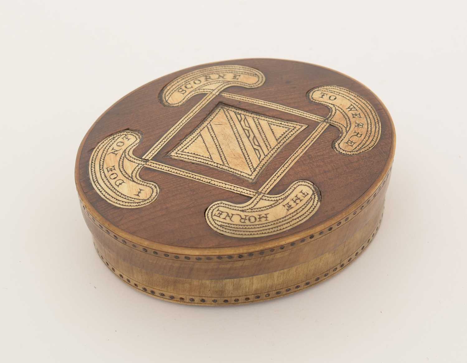 A rare James III//William and Mary treen tobacco box. - Image 2 of 8