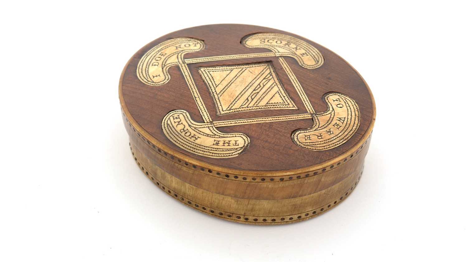 A rare James III//William and Mary treen tobacco box.