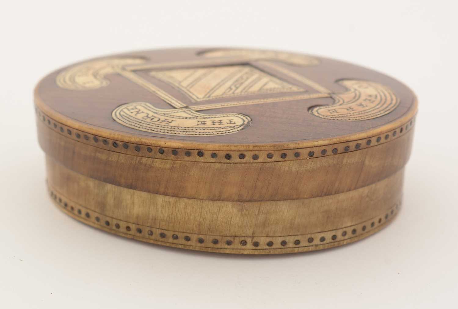 A rare James III//William and Mary treen tobacco box. - Image 4 of 8