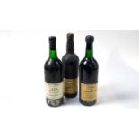 Three bottles of Vintage Port,