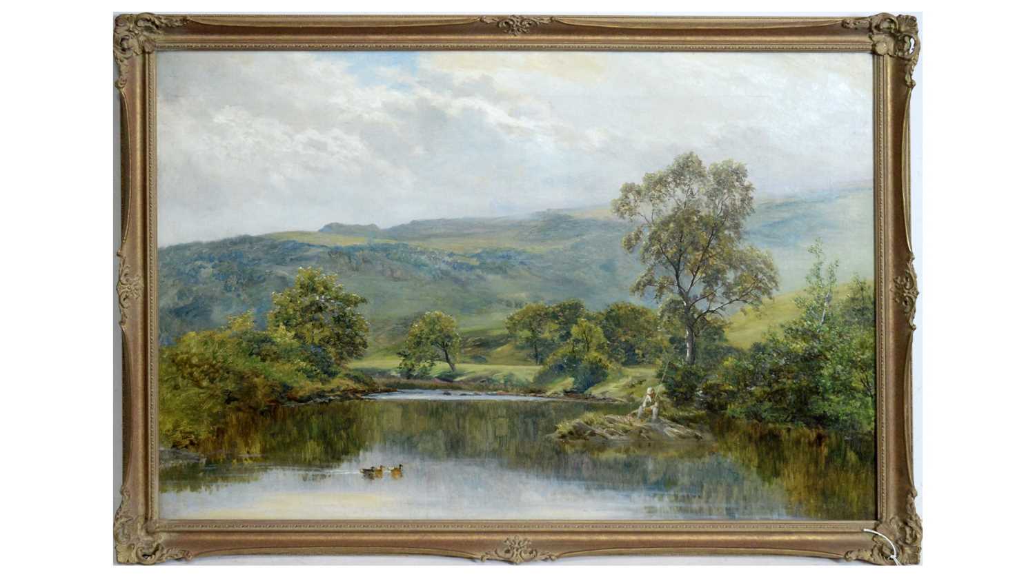Manner of Francis "Frank" Thomas Carter - A Quiet Fishing Spot | oil