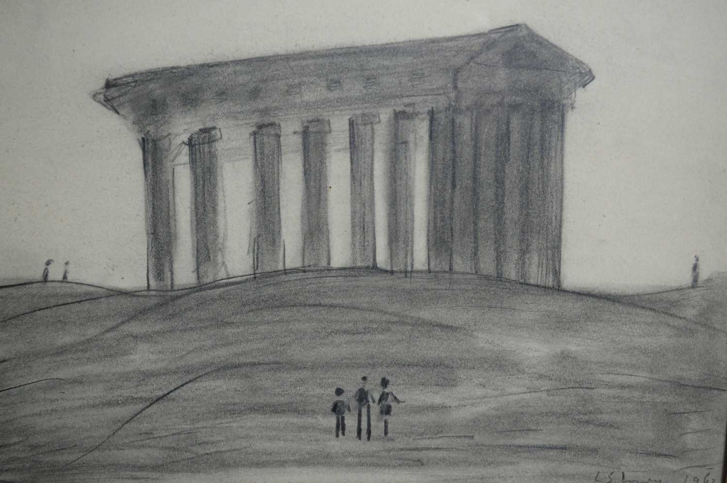 L. S. Lowry RBA RA - Penshaw Monument | pencil drawing - Image 7 of 9